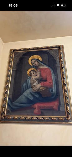 Quadro antico madonna con - quadro,