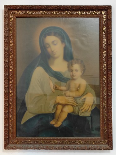 Quadro antica stampa madonna - quadro,