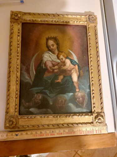 Antico dipinto rame - antico,