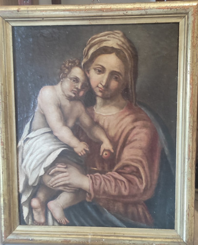 Quadro antico madonna con - quadro,