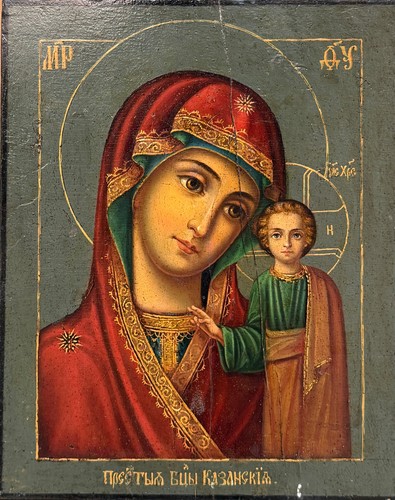 Icona antica russa madonna - russa,,
