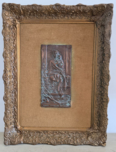 Antico quadro madonna - quadro, con