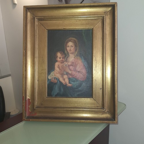 Antico quadro olio tela - antico, su