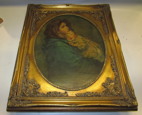 Quadro antico madonna - quadro, con