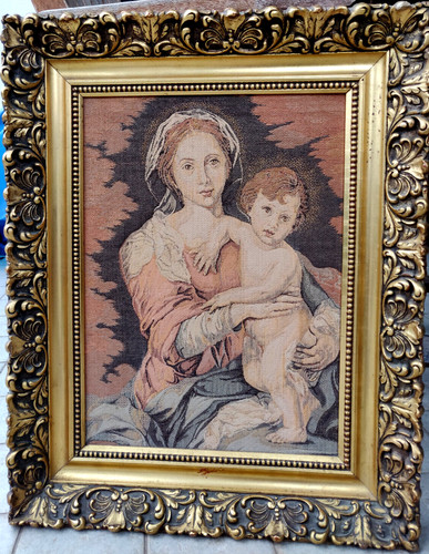 Antico quadro arazzo madonna - antico,