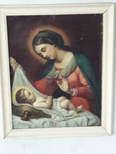 Antico quadro madonna con - antico,