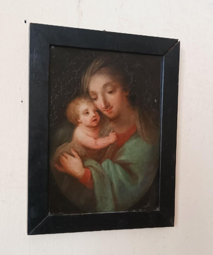 Antico dipinto rame madonna - antico, su
