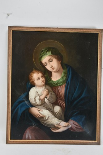 Antico dipinto madonna col - antico,